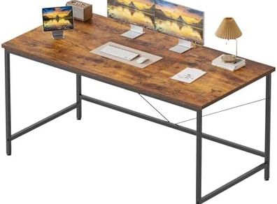 120x50 cm Computer Desk, Gaming Desk for Small Spaces, Modern Simple Style Desk for Home Office, Study Student Writing Desk, Brown