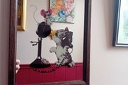 Vintage mid century wall mirror