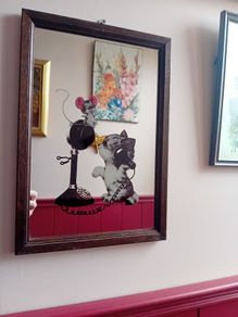 Vintage mid century wall mirror