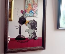 Vintage mid century wall mirror