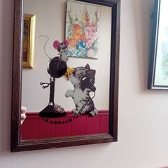 Vintage mid century wall mirror