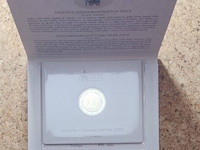 Vatican 2 Euro Brilliant Uncirculated Coins 2025 - 550th anniversary birth of Michelangelo AND Holy Year MMXXV (Coins in hand, this is not a presale)