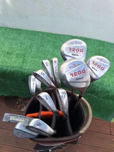 Golf clubs, starter set and bag