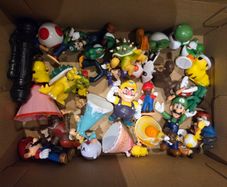 Box of mario toys