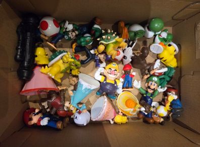 Box of mario toys