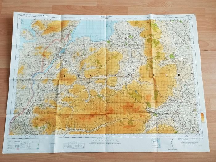 Vintage Ordnance Survey maps of Northern Ireland set of 9 maps