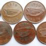 Vintage- Ireland, 2 Pence Bronze Coins Image 2