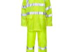 Hi Vis Waterproof Professional Work Rain Suit - Jacket + Over Trousers XX-Large Size