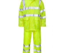 Hi Vis Waterproof Professional Work Rain Suit - Jacket + Over Trousers XX-Large Size