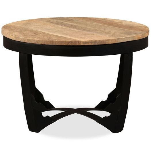 Side Table Solid Rough Mango Wood 60x40 cm
