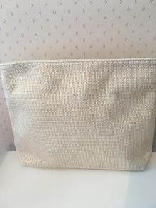 Fabric Clutch Bag with Zip Fob New    Beauty Bits,  Beach, Cosmetics