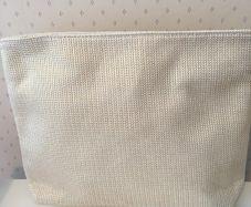 Fabric Clutch Bag with Zip Fob New