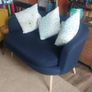 Fabulous Neat and Sturdy Two Seater Sofa on Wooden Legs in Excellent Condition Image 8