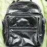 TUMI Compact Laptop Brief Pack Backpack Black (Leather)  Black Travel Bag Image 9