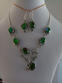 Gemstone Necklace & Earrings Set
