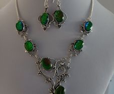 Gemstone Necklace & Earrings Set