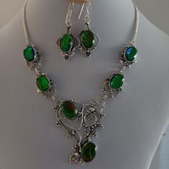 Gemstone Necklace & Earrings Set
