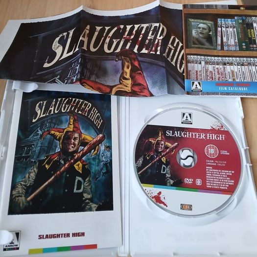 Slaughter High Arrow Video DVD 2011 Uncut Region 0 Reversible Sleeve Poster