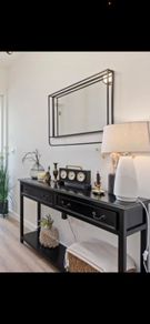 Nordal Moss Black Console Table