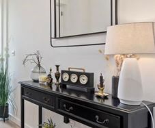 Nordal Moss Black Console Table