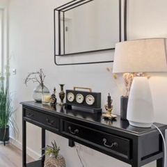Nordal Moss Black Console Table