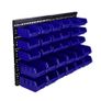 30pc Plastic Wall Mounted Storage Bin Kit Garage Workshop Shed Bins Rack Blue Image 3