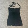 Black Halter Playsuit / Romper with Gold Hardware Image 2