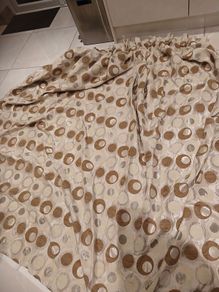 beige and cream curtains