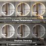 Bluetooth LED Bathroom Wall Mirror with LED Lights - 800mm Round Anti-Fog Vanity Mirror Image 7