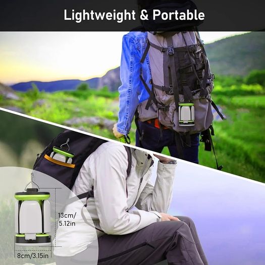 Camping Lantern Rechargeable, 2000 Lumen Ultra Bright Camping Lights Lamp - 7 Light Modes, 60 LED Hanging Tent Lamp, 10+ Hrs Battery Life for Outdoor, Power Cuts, Emergency, Fishing, Hiking etc