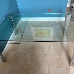 Tonelli Livingstone Extendable Glass Dining Table by Giulio Mancini