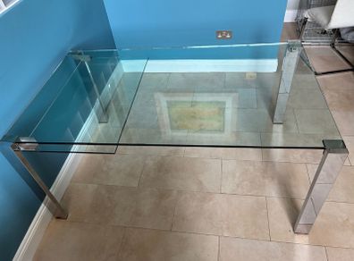Tonelli Livingstone Extendable Glass Dining Table by Giulio Mancini