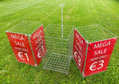 Dump Baskets - Retail Merchandising Display Bins - Like New - Large Quantity