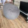 Large Gray Bean Bag Chair Excellent Condition Image 4