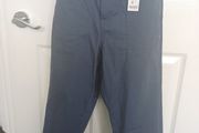BNWT Dark Blue Dunnes Cotton Cropped Trousers Size 10