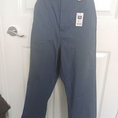 BNWT Dark Blue Dunnes Cotton Cropped Trousers Size 10
