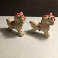 A pair of Early Twentieth Century Porcelain Carnival Horses