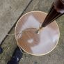 1960s /70s french art deco table floor lamp ,working,,used nice condition,3 legs veneer, see pictures for condition ,buyer collects, sold as seen,freestanding. Image 5