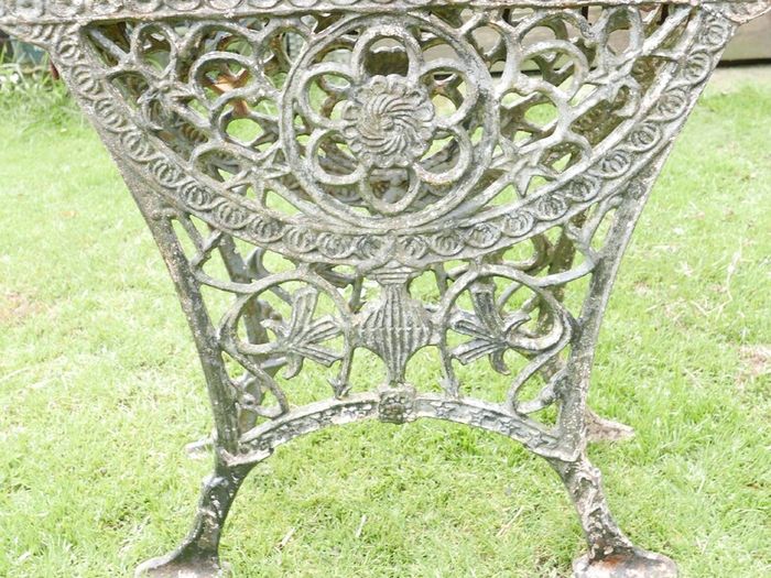 Antique Cast Iron Table Legs - Olde School Architectural Antiques (width 26" x height 25")