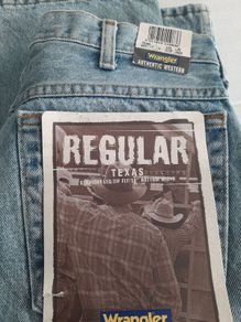 New Wrangler denim jeans tag