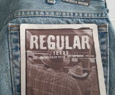New Wrangler denim jeans tag