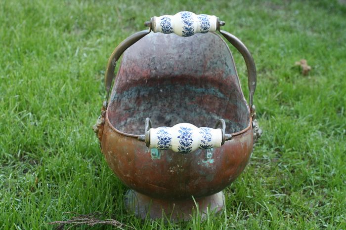 Vintage  bucket ceramic handles