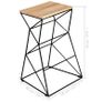 Bar Stools 2 pcs Solid Mango Wood Image 3