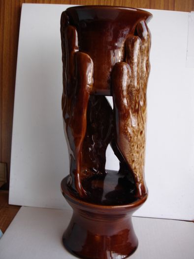 Large Hands Shaped Pottery Vase 11 inches