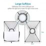 45122 45W Dimmable LED Softbox Lighting Continuous Soft Box Light Stand Kit Image 3