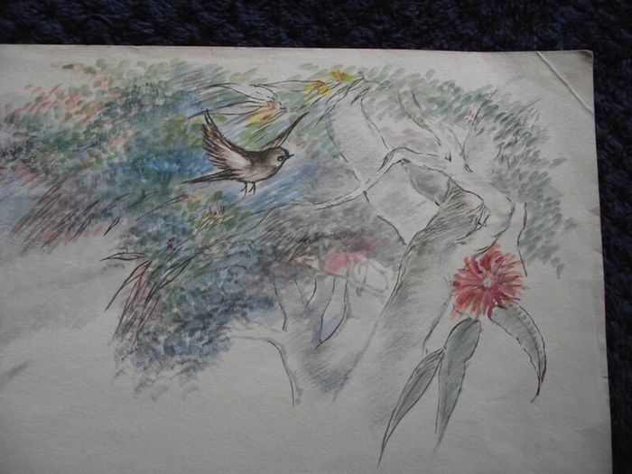 Brownie Downing - 4 X Rare Original Watercolour Illustrations - 3 signed