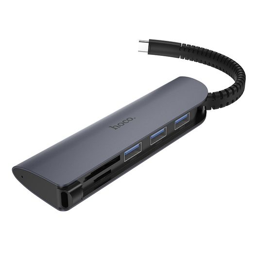 Connect Type-C to 3 USB 3.0+SD+TF Converter