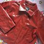 6-7years, Zara Red Faux Patent Leather Jacket Image 2