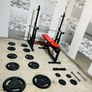 106kg Barbell Set Dumbbells Adjustable Rack Bench Image 8