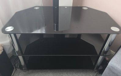 Glass TV unit table
